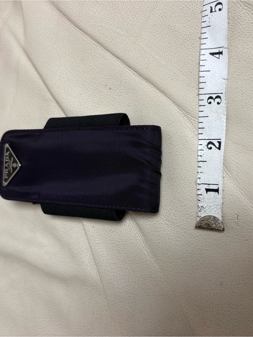 VTG PRADA Purple Phone Holder w/ Removable Lanyard Triangle Logo - Picture 3 of 15